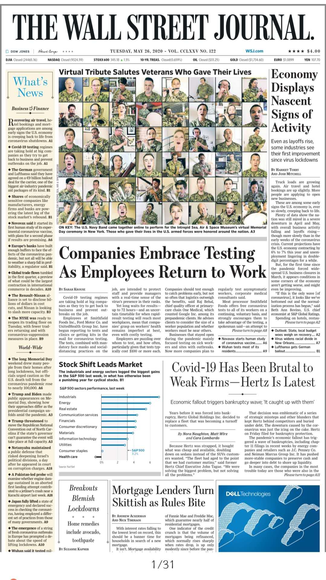 THE WALL STREET JOURNAL MAY 26, 2020