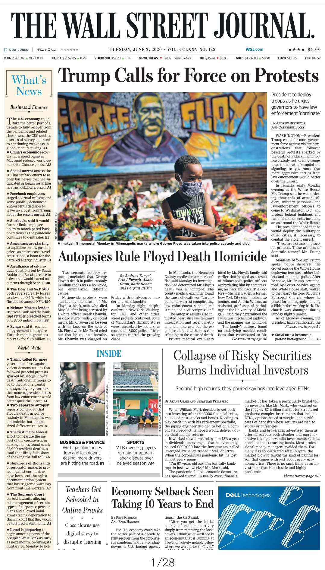 THE WALL STREET JOURNAL JUN 2, 2020