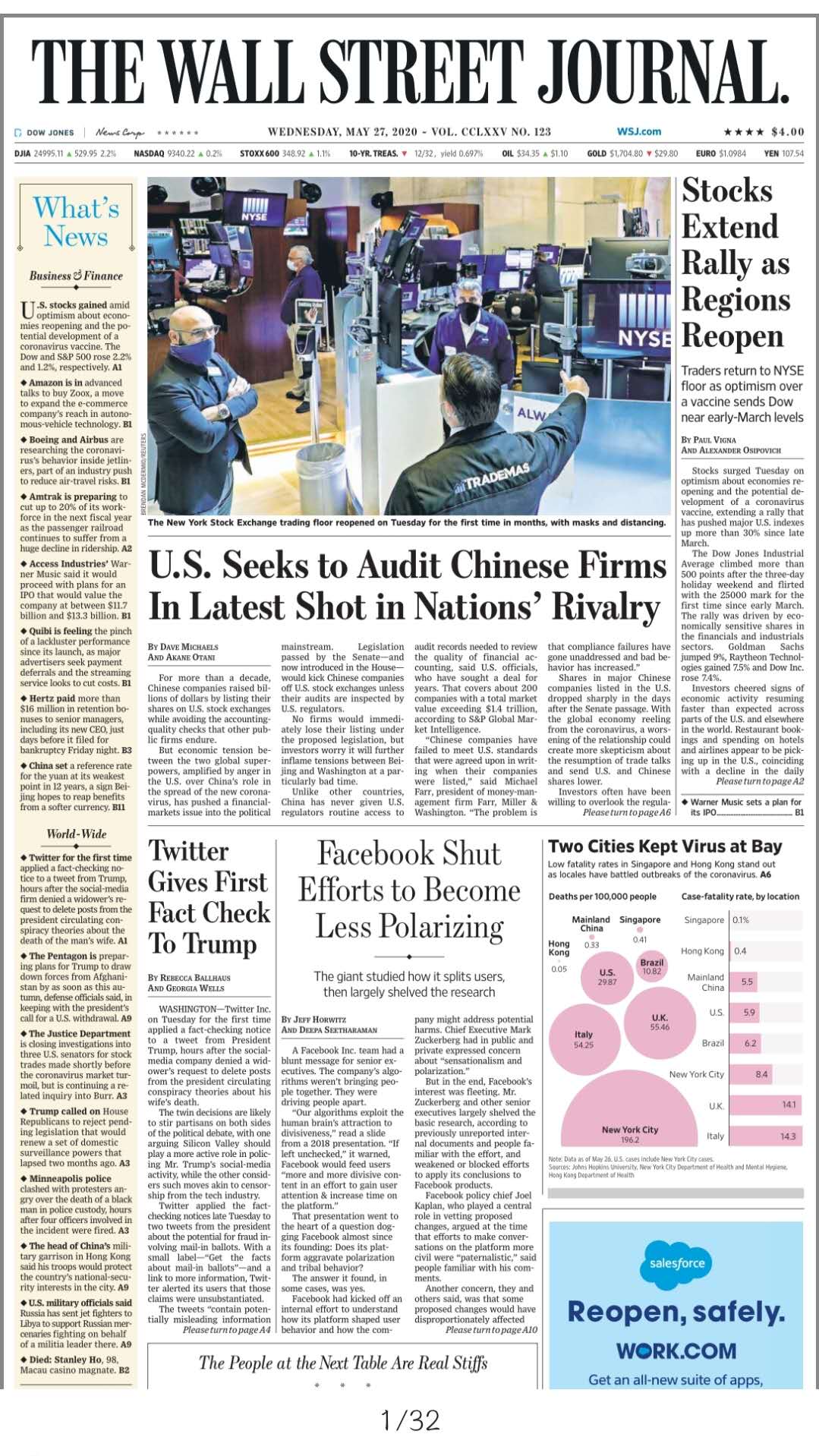 THE WALL STREET JOURNAL MAY 27, 2020