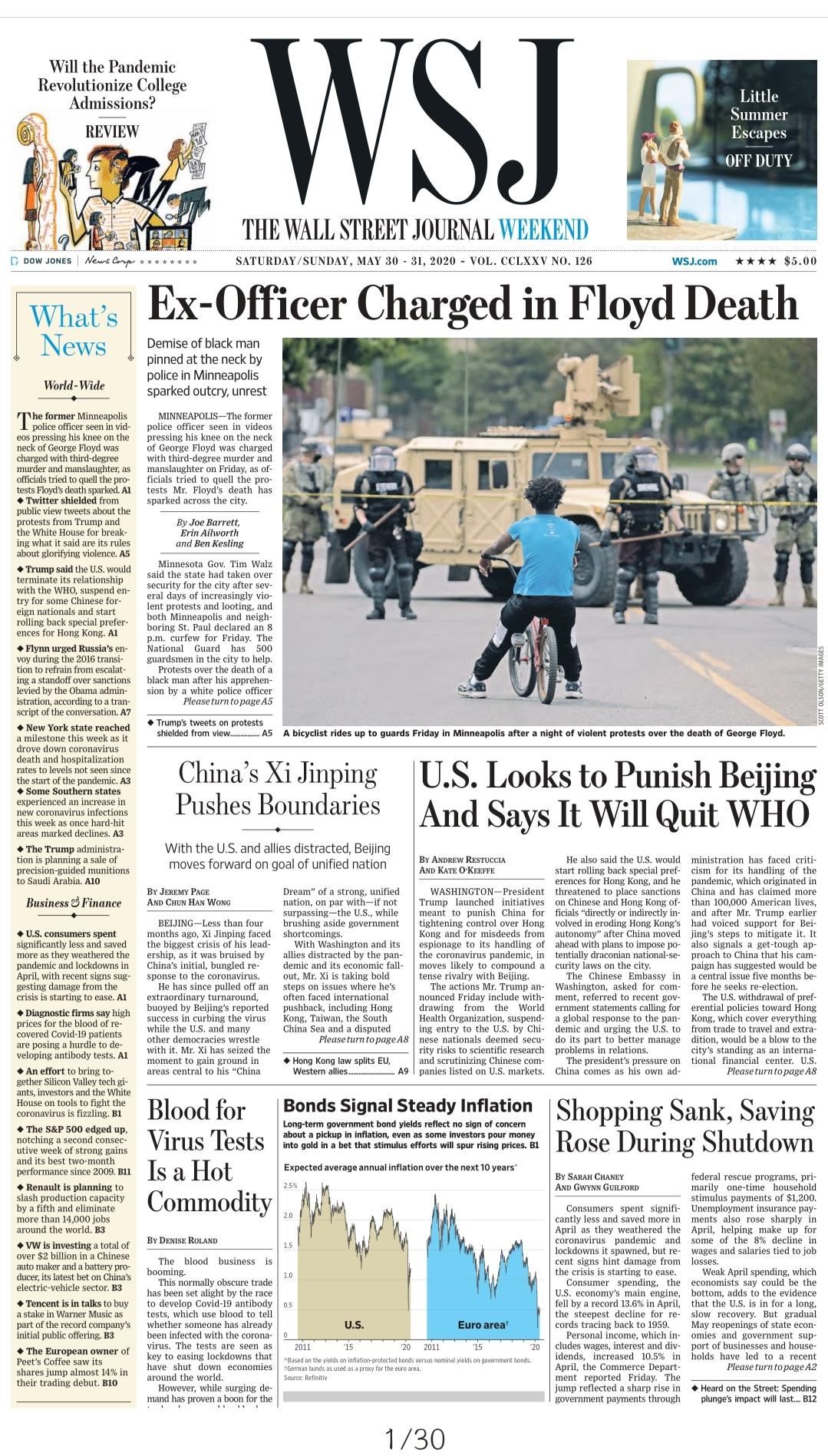 THE WALL STREET JOURNAL MAY 30-31, 2020