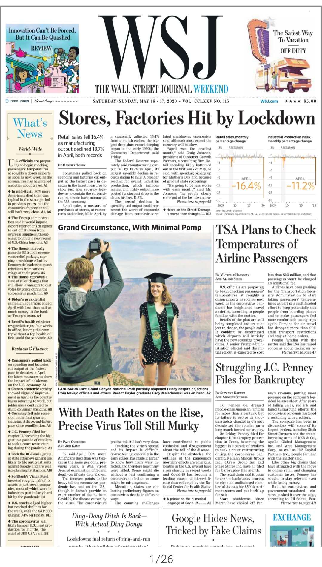 THE WALL STREET JOURNAL MAY 16-17, 2020