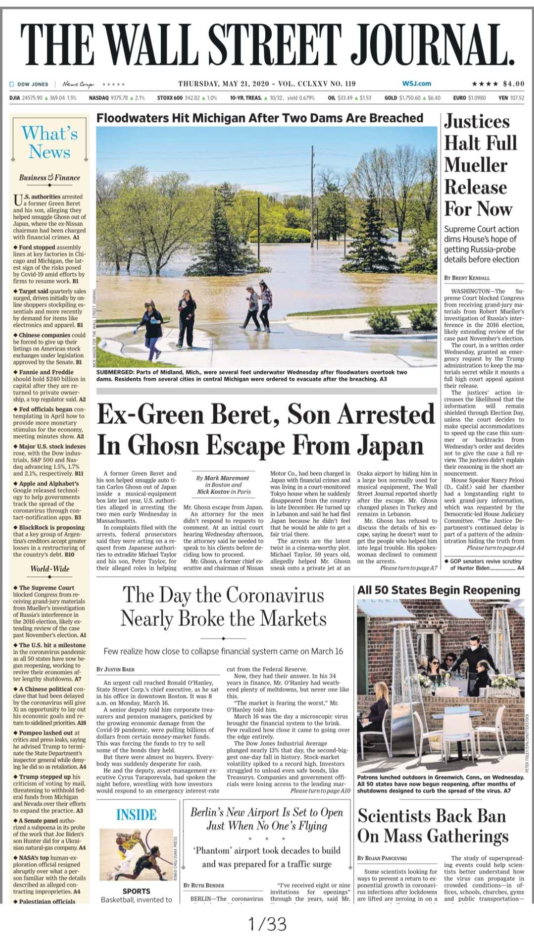 THE WALL STREET JOURNAL MAY 21, 2020